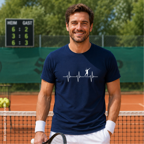 T-Shirt Herzschlag Tennis