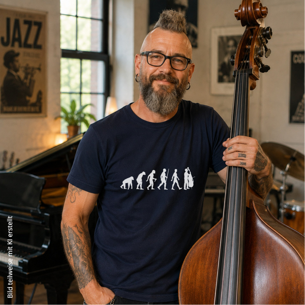 T-Shirt Evolution Kontrabass