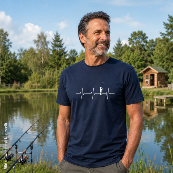 T-Shirt Herzschlag Angeln