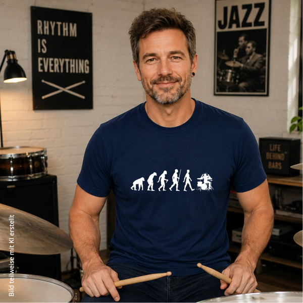 T-Shirt Evolution Drumer - Schlagzeuger