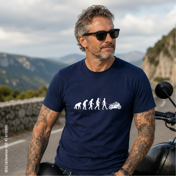 T-Shirt Evolution Biker - Motorradfahren