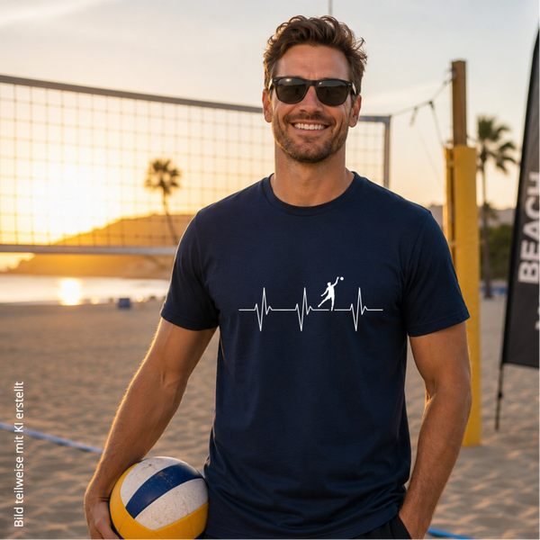 T-Shirt Herzschlag Beachvolleyball