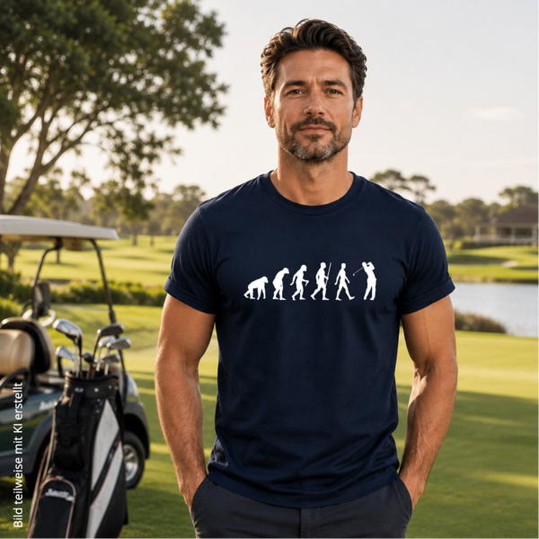 T-Shirt Evolution Golf spielen