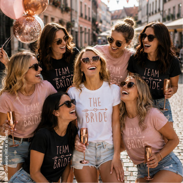 T-Shirt Damen Team Bride Junggesellinnenabschied