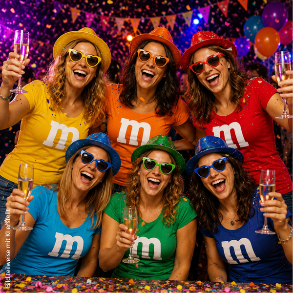 T-Shirt Damen M&M Gruppenkostüm
