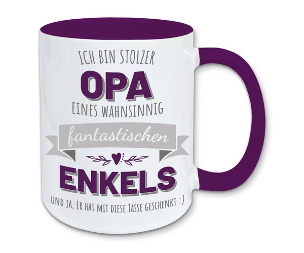 Tasse, Kaffeebecher, stolzer Opa eines fantastischen Enkels