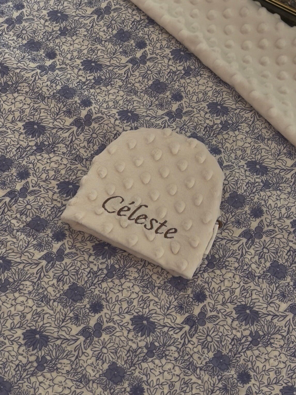 Bonnet de Naissance Minky I Personnalisable
