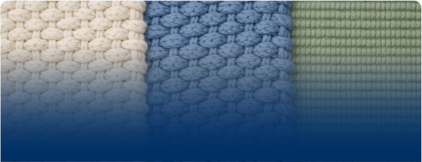 Drei Strickstoffe in Farbe Creme + Taubenblau + Salbeigrün