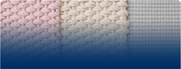 Drei Strickstoffe in Farbe Soft-Rosa + Beige + Hellgrau