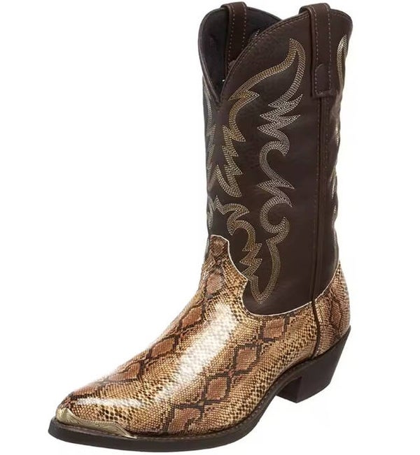 Snake skin cowboy boots (golden)
