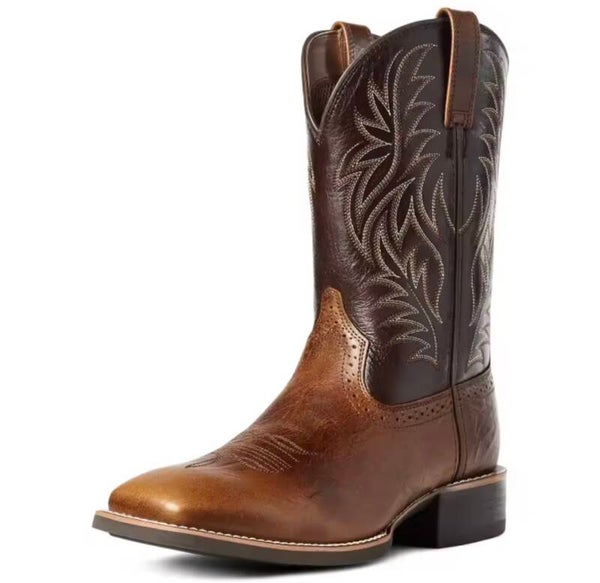 Brown cowboy boots