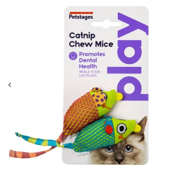 Petstages - Chew Mice Dental Health Cat Toy - 2 Pack