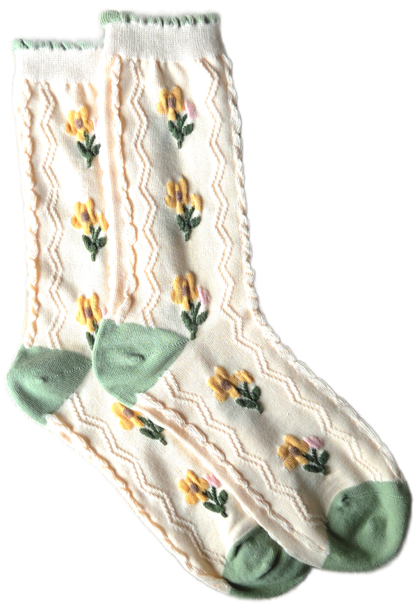 sokken - rufia green series - bloemen