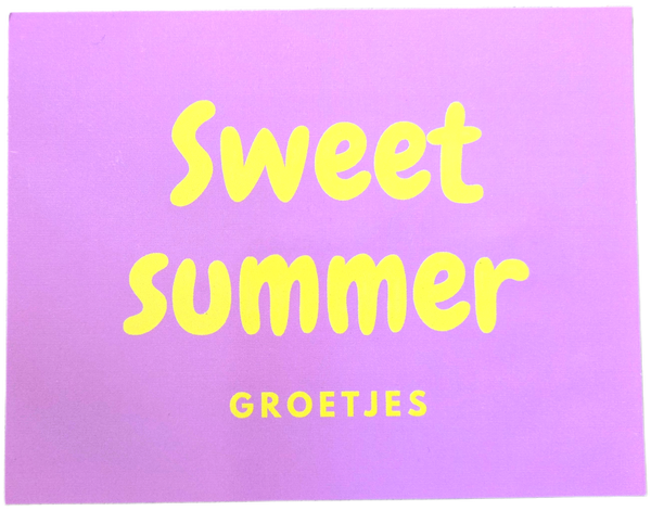 kaart - sweet summer groetjes