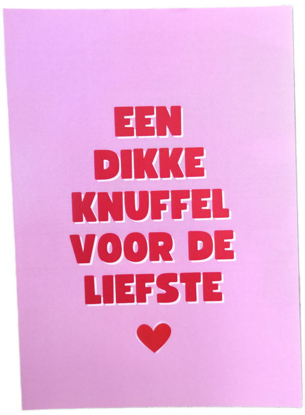 Kaart - een dikke knuffel voor de liefste