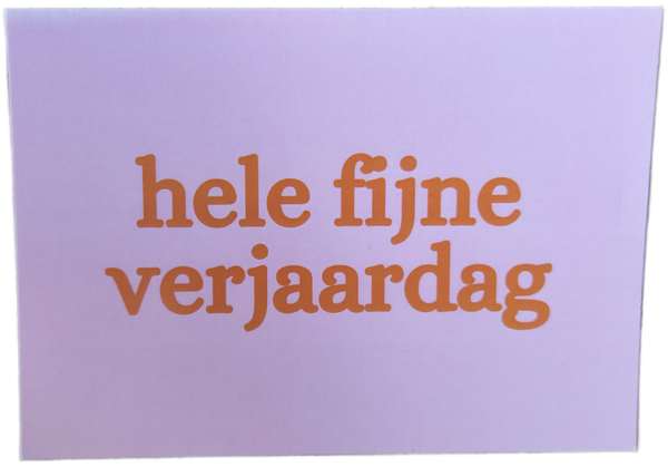 Kaart – hele fijne verjaardag