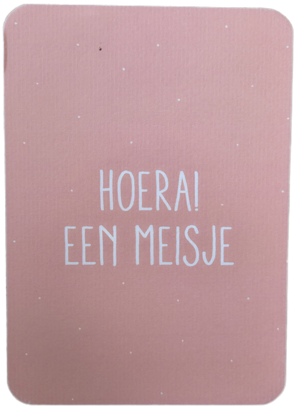kaart - hoera een meisje
