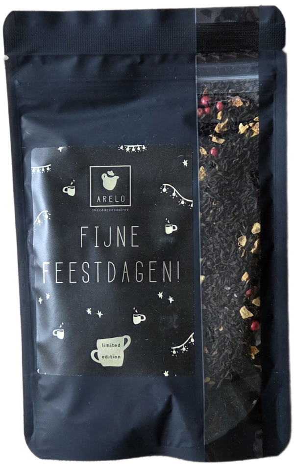 zak fijne feestdagen thee - Arelo