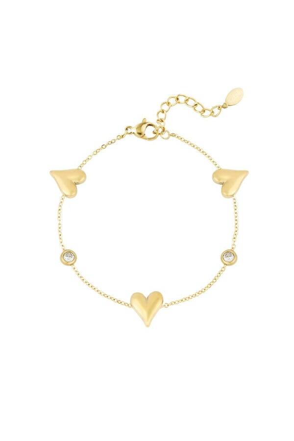 Armband Hartjes - goud kleurig