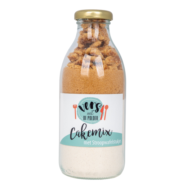 cake mix met stroopwafelstukjes