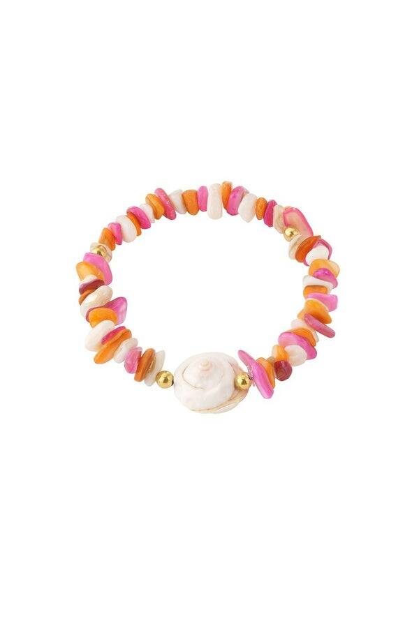 armband - zonsondergang schelpen