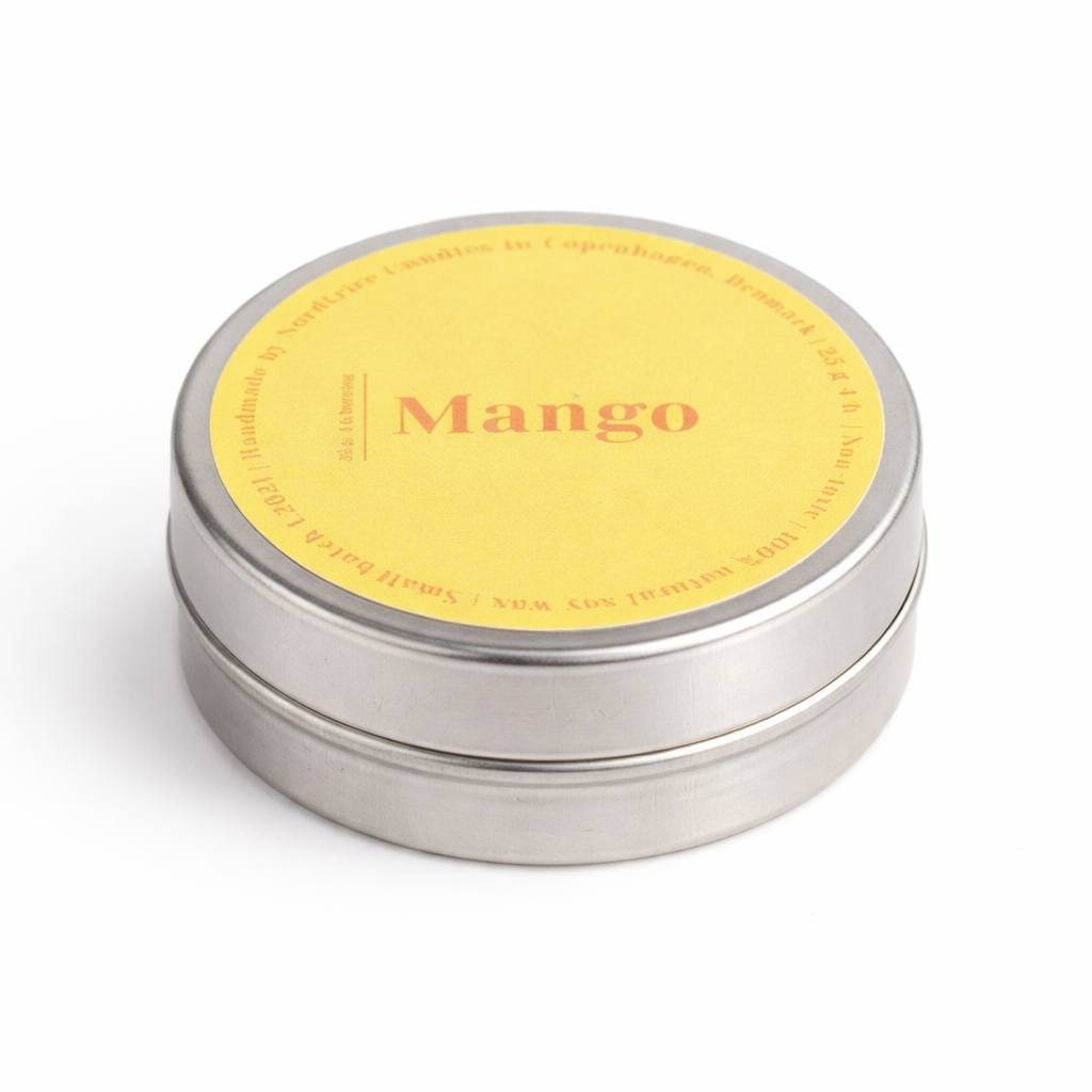 Mini geurkaarsjes van soja, Mango
