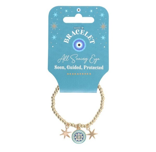 Armband met bedeltjes van het alziende oog