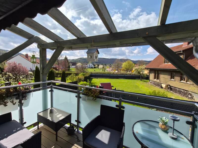 Überdachter Südbalkon 