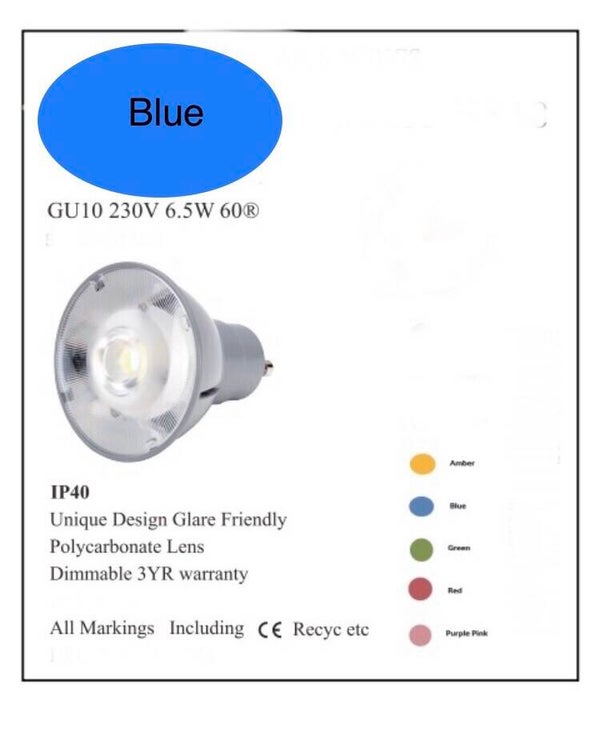 GU10 CONGO BLUE 6.5W DIMMABLE