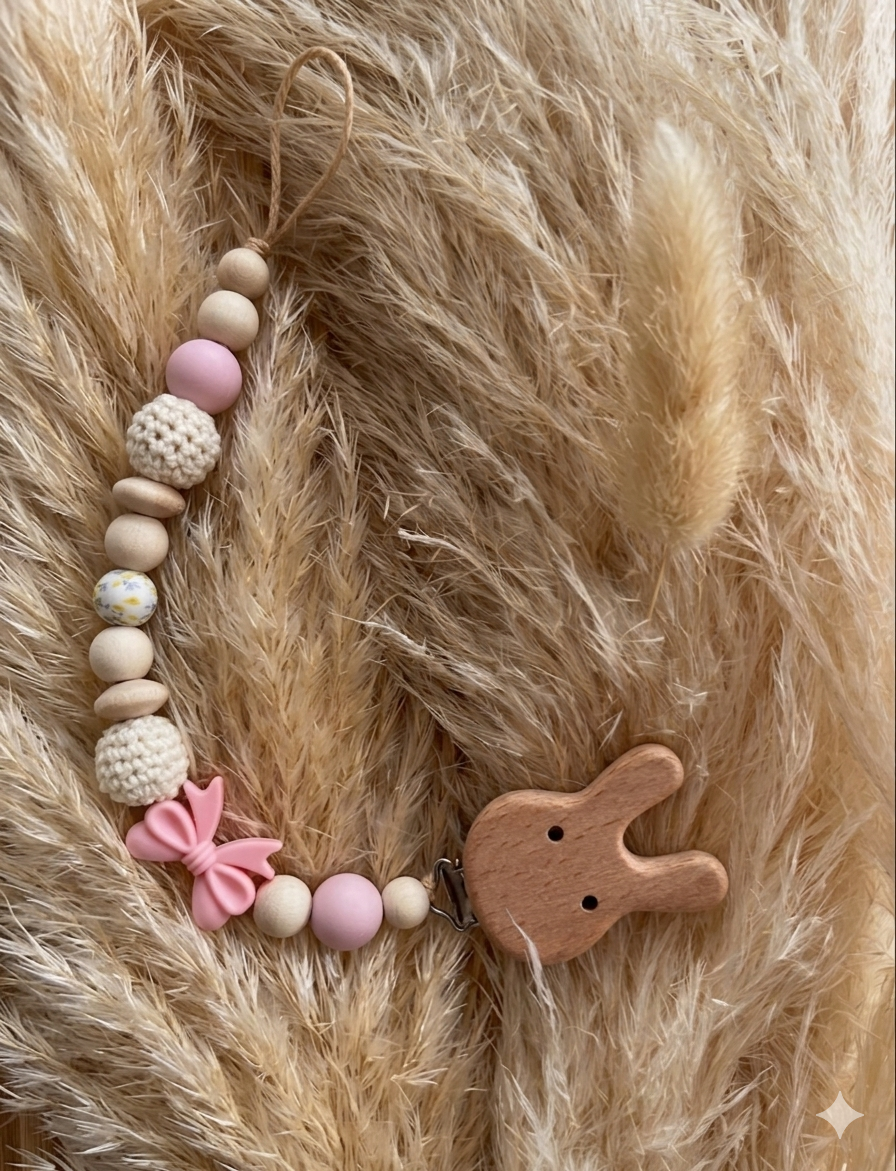 Schnullerkette Rosa