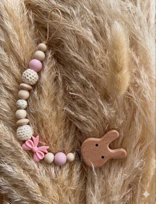 Schnullerkette Rosa