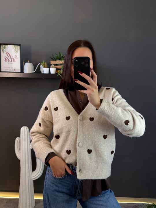 Cardigan cuori
