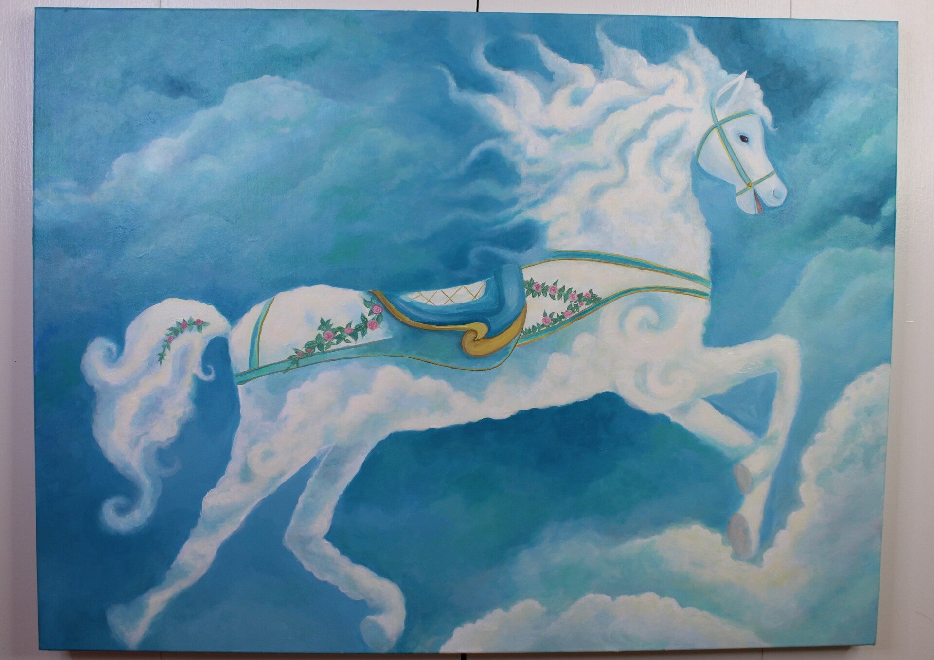 Ephemeral Equus" original acrylic painting