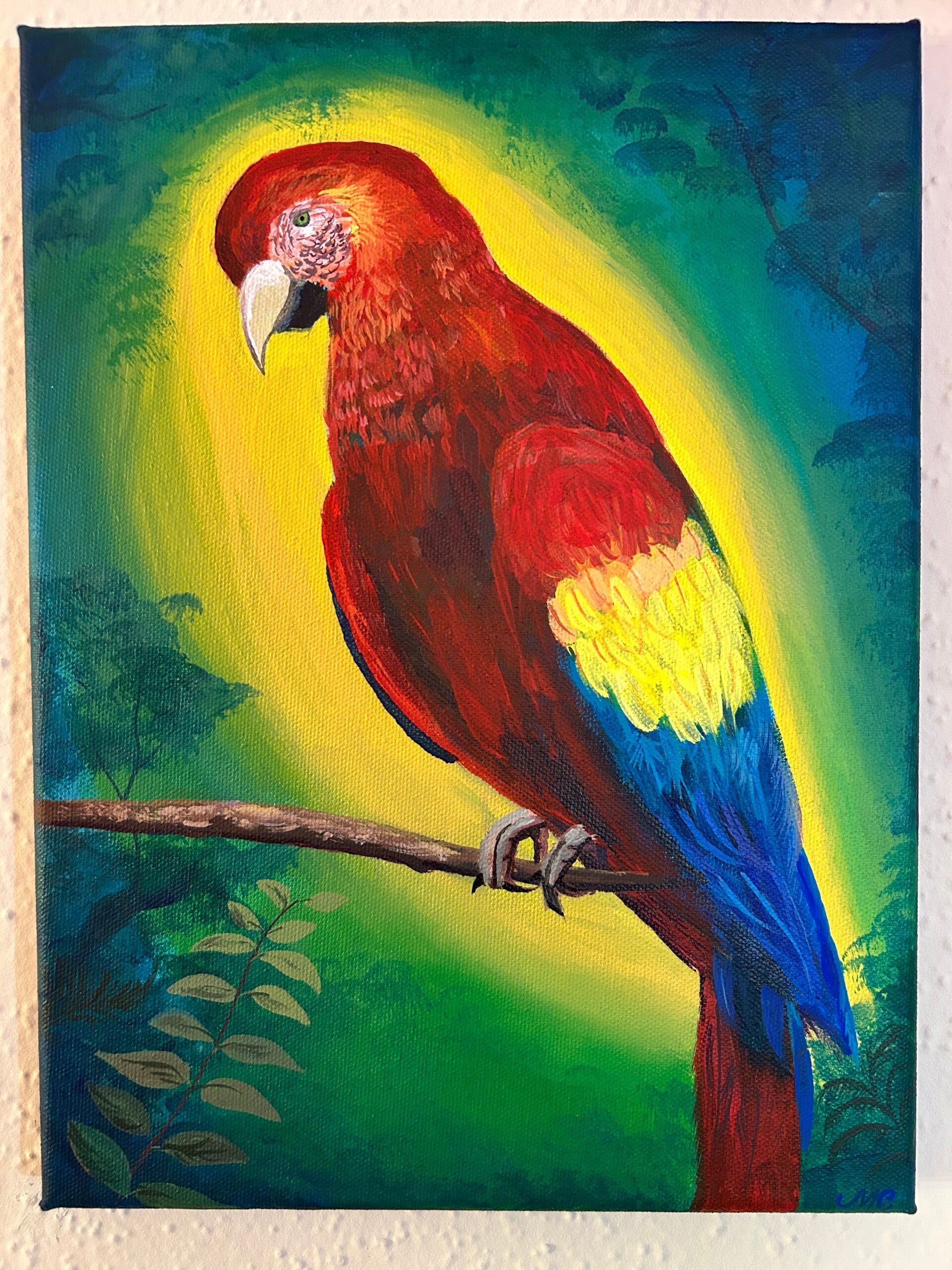 “ tropical radiance” acrylic painting 9x12