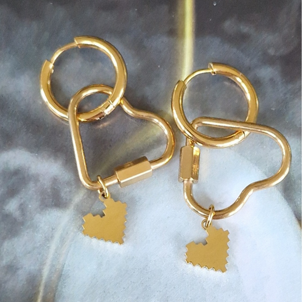 Oorbellen double love