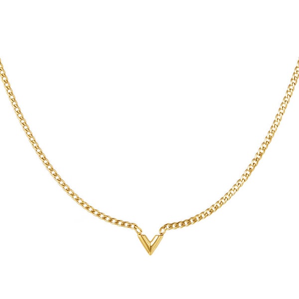 Stainless steel choker ketting Quito Gold