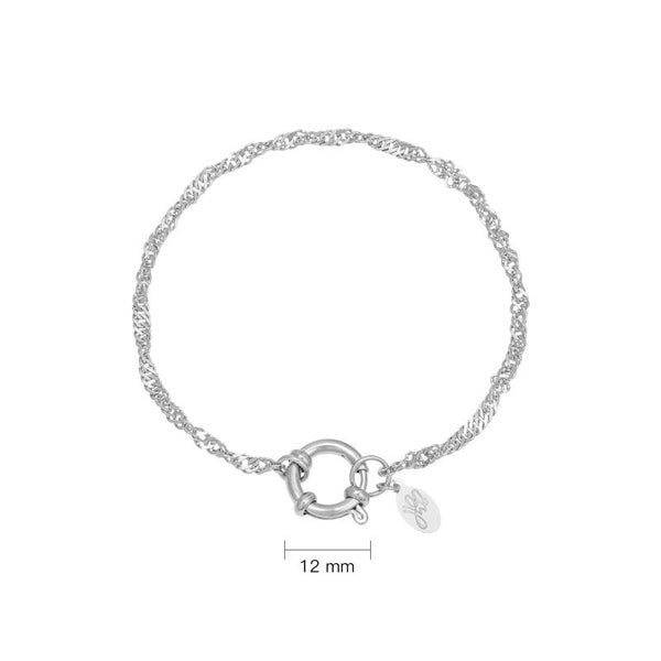 Stainless steel armband Loures Silver
