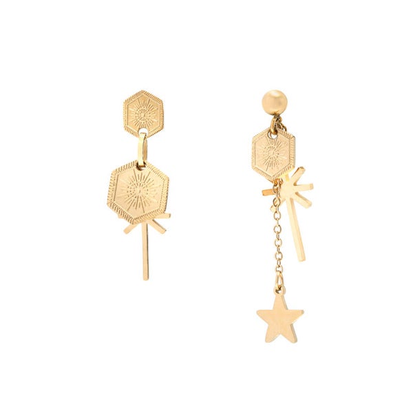 Stainless steel oorbellen Caneva Gold