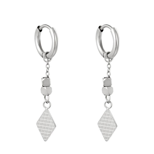 Stainless steel oorbellen Coco Silver