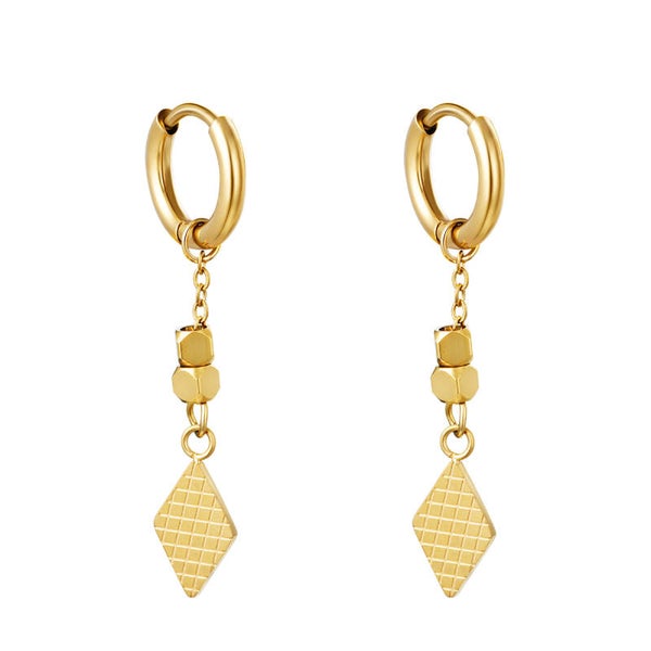 Stainless steel oorbellen Coco Gold