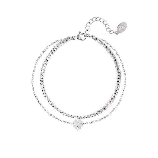 Stainless steel armband Novara Zilver