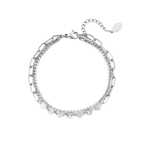 Stainless steel armband Latina Zilver