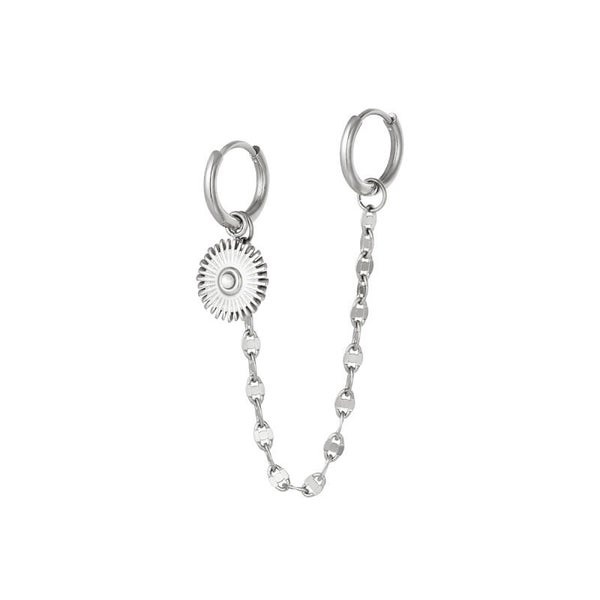 Stainless steel oorbellen Bragga Silver