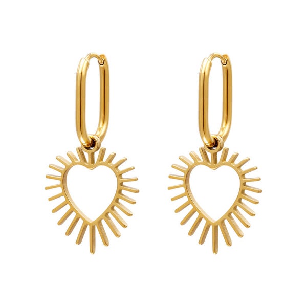 Stainless steel oorbel Evora gold