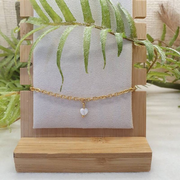 Bracelet White Heart (Only Ready to Wear)