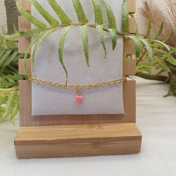 Bracelet Pink Heart (Only Ready to Wear)