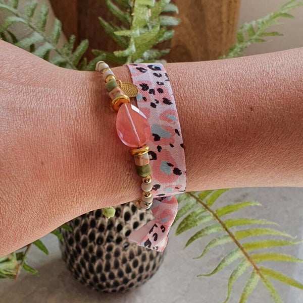 Bracelet Pink Leopard