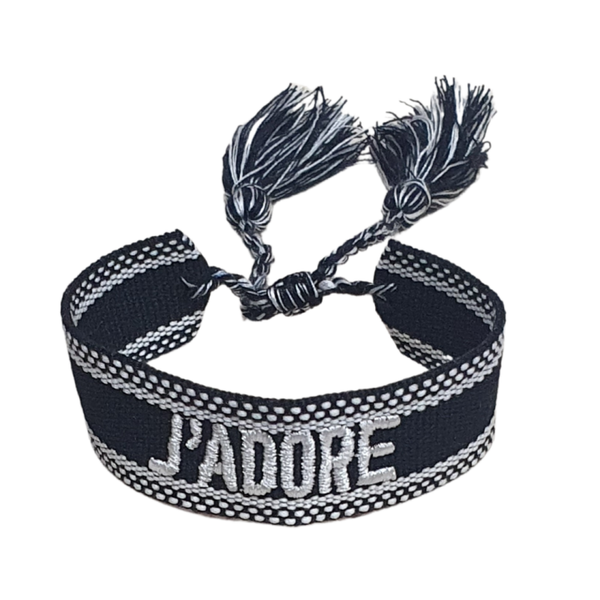 Bracelet J'adore black white