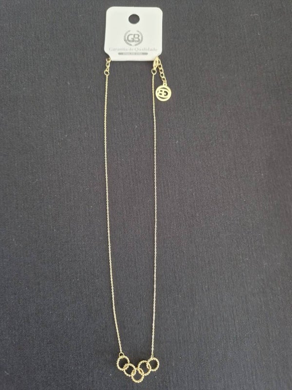 Collier en acier cerceaux doré