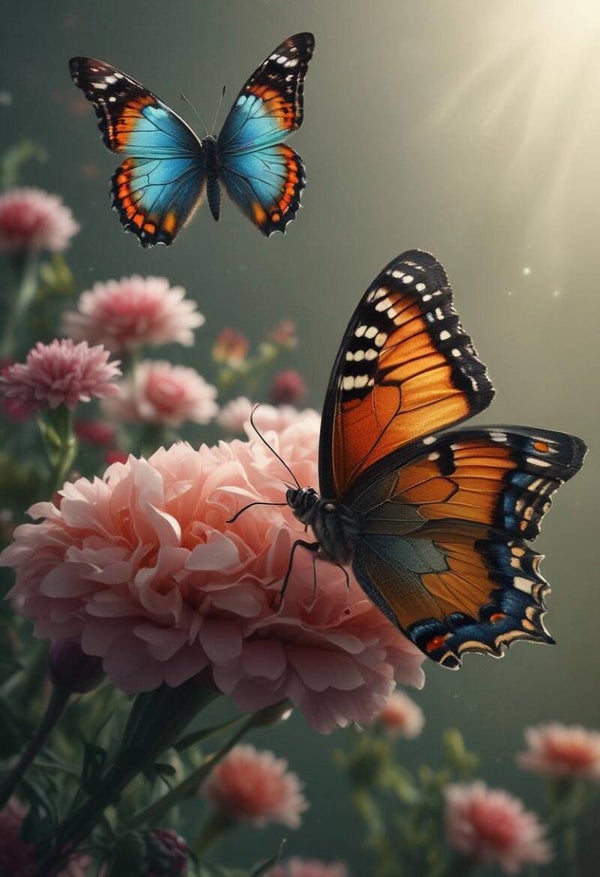 Blumen und Schmetterlinge